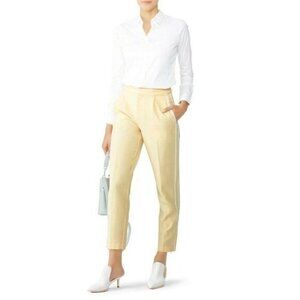 HABITUAL  Womens Pants Abigail Ankle Yellow Trousers Pants Side Straps SZ 8 NEW